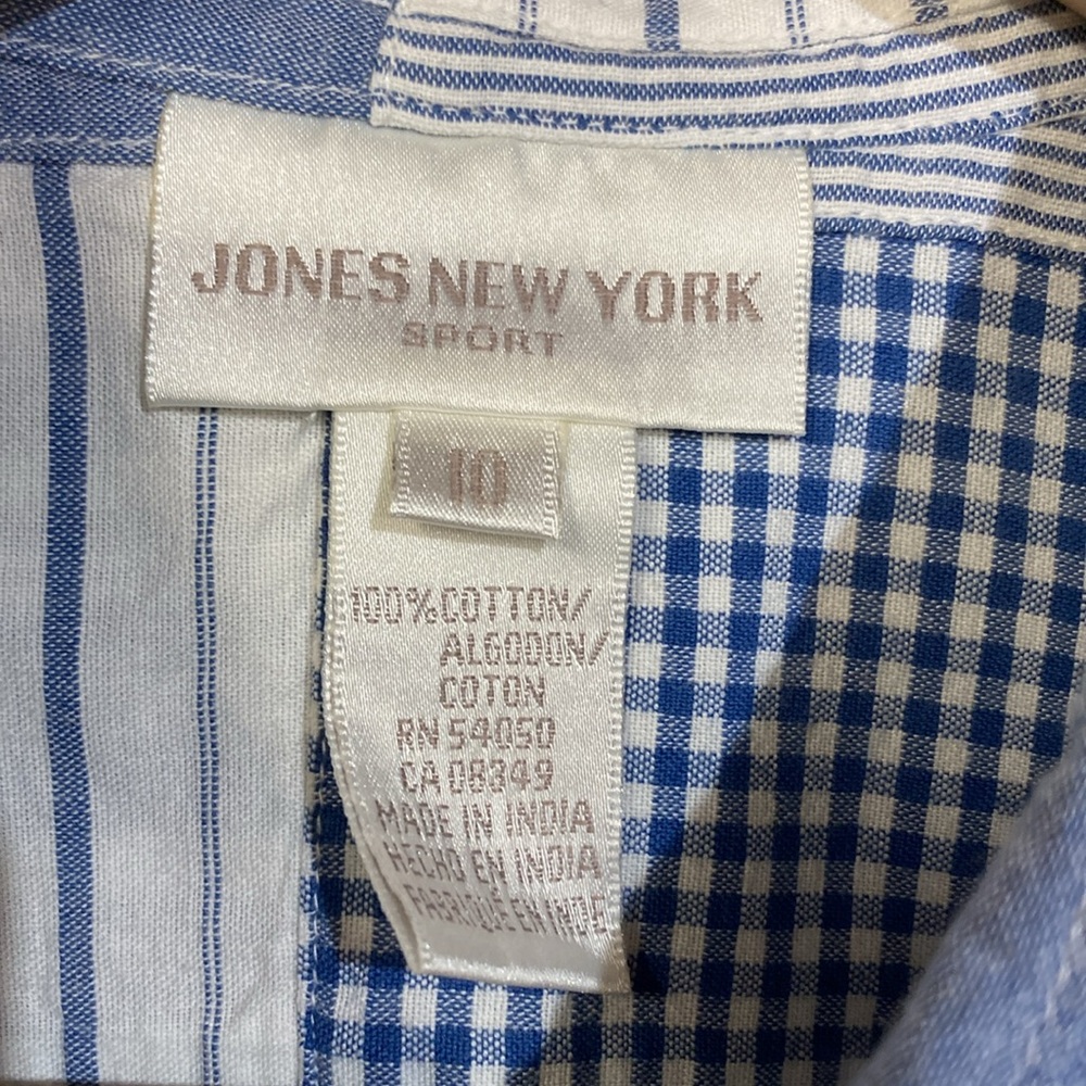 Jones New York Patchwork Blouse - image 3